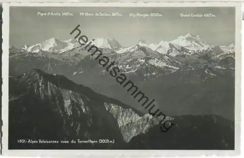 Alpes Valaisannes vues du Torrenthorn - Foto-Ansichtskarte - Verlag Societe Graphique Neuchatel