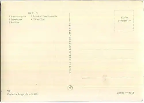 Berlin - Stalinallee - Alexanderplatz - Verlag Felix Setecki Berlin