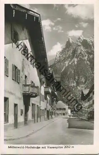 Mittenwald - Hochstrasse - Foto-AK - Verlag Karwendel Mittenwald gel. 1951