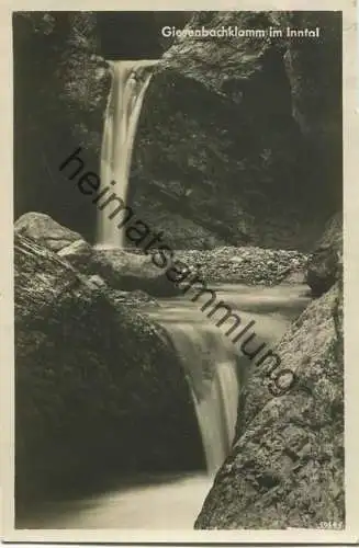 Giesenbachklamm im Inntal - Foto-AK - Verlag Jakob Feldbauer München gel. 1935
