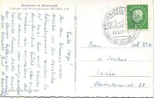 Baiersbronn - Foto-AK - Verlag Müller Freudenstadt gel. 1961