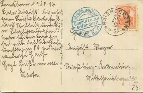 Baiersbronn - Panorama - Verlag Fr. Klumpp Baiersbronn gel. 1917