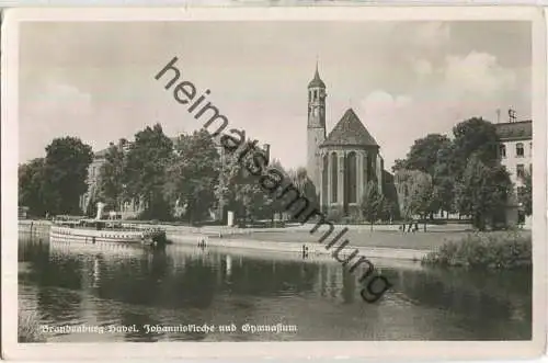 Brandenburg-Havel - Gymnasium - Johanniskirche - Foto-Ansichtskarte - Verlag Hans Andres Berlin