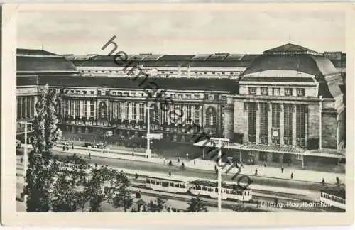 Leipzig - Hauptbahnhof - Strassenbahn - Foto-Ansichtskarte