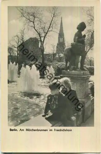 Berlin-Friedrichshain - Märchenbrunnen - Foto-Ansichtskarte - Verlag VEB Volkskunstverlag Reichenbach
