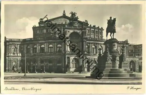 Dresden - Staatsoper - Foto-Ansichtskarte - Verlag F. Hunger Dresden