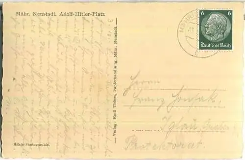 Mährisch Neustadt - Unicov - Adolf-Hitler-Platz - Verlag Emil Thiem Mähr Neustadt