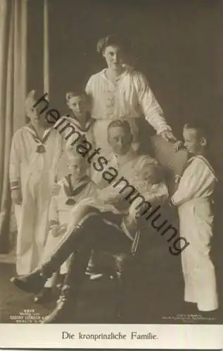 Preussen - Die Kronprinzliche Familie - Hofphotograph W. Niederastroth - Verlag Gustav Liersch Berlin