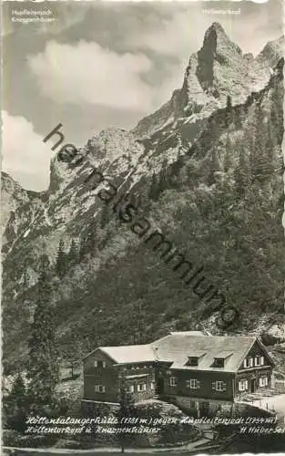 Höllentalangerhütte - Foto-Ansichtskarte - Verlag Hans Huber Garmisch-Partenkirchen