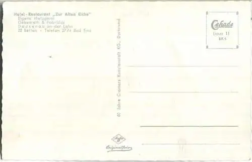 Dausenau - Hotel Zur Alten Eiche - Foto-Ansichtskarte - Verlag Cramers Kunstanstalt Dortmund