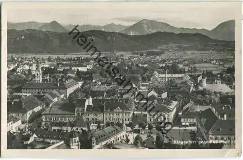 Klagenfurt gegen Süden - Foto-Ansichtskarte - Verlag Franz Schilcher Klagenfurt