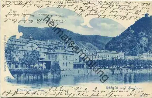 Bad Ems - Bäderlei - Kurhaus - Verlag Edgar Schmidt Dresden Budapest gel. 1902