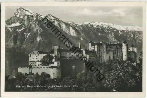Hohensalzburg - Untersberg - Foto-Ansichtskarte