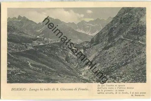 Bormio - Lungo la valle di S. Giacomo di Fraele - Verlag U. Trinca Sondrio