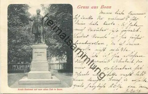 Bonn - Arndt-Denkmal - Alter Zoll gel. 1902