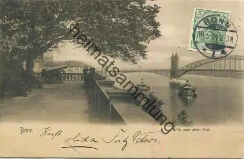 Bonn - Blick vom alten Zoll - Verlag Ed. Hölzermann Köln - gel. 1904