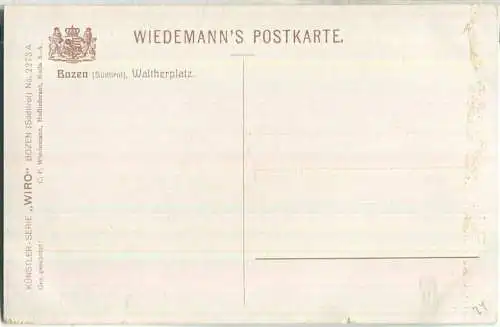 Bozen - Waltherplatz - Wiro - Verlag C. F. Wiedemann Roda