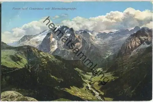 Fassa und Contrintal mit Marmolatagruppe - Verlag Johann F. Amonn Bozen