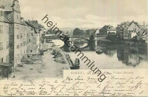 Kassel - Fulda-Brücke - Verlag Dr. Trenkler & Co Leipzig - gel. 1900