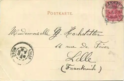Kassel - Fulda-Brücke - Verlag Dr. Trenkler & Co Leipzig - gel. 1900