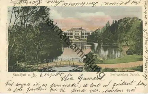 Frankfurt a. M. - Zoologischer Garten - Verlag L. Klement Frankfurt gel. 1900