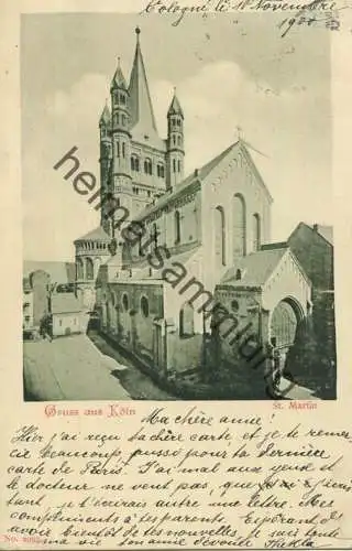 Köln - St. Martin - Kirche gel. 1900