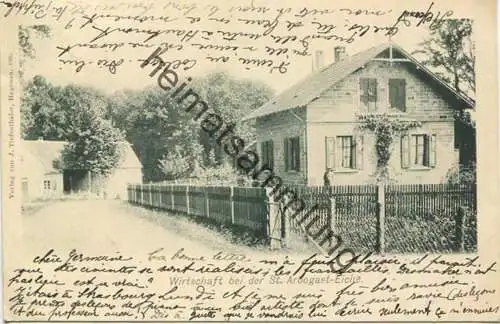 Hagenau - Wirtschaft bei der St. Arbogast Eiche - Verlag J. Tiefenthaler Hagenau gel. 1901