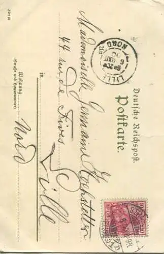 Strassburg - Münster - signiert F. Hoch - Verlag E. Nister Nürnberg - gel. 1900