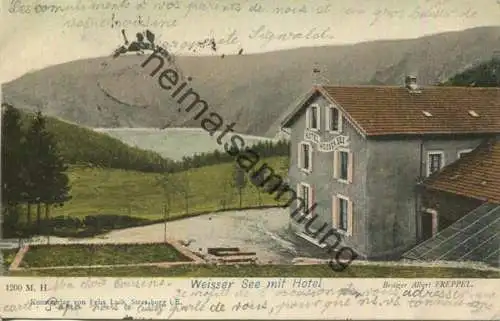 Weisser See - Hotel - Besitzer Albert Freppel - Verlag Felix Luib Strassburg - gel. 1901