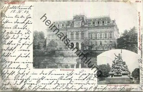 Düsseldorf - Ständehaus - Provinzial Denkmal - Verlag G. Blümlein & Co Frankfurt - gel. 1903