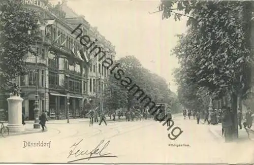 Düsseldorf - Königsallee - Strassenbahn - Verlag Friedr. Wolfrum Düsseldorf gel. 1904
