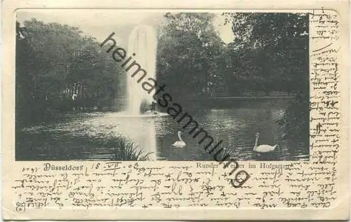 Düsseldorf - Hofgarten - Runder Weiher gel. 1903