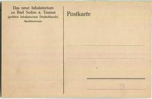 Bad Soden - Inhalatorium - Maschinenraum - ohne Verlagsangabe