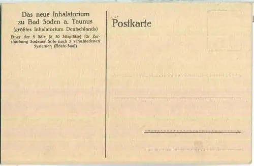 Bad Soden - Inhalatorium - Röste-Saal - ohne Verlagsangabe