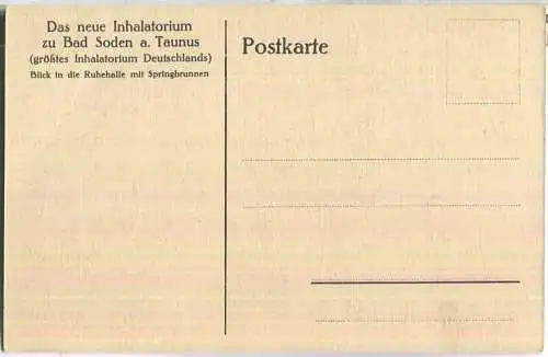 Bad Soden - Inhalatorium - Ruhehalle - ohne Verlagsangabe