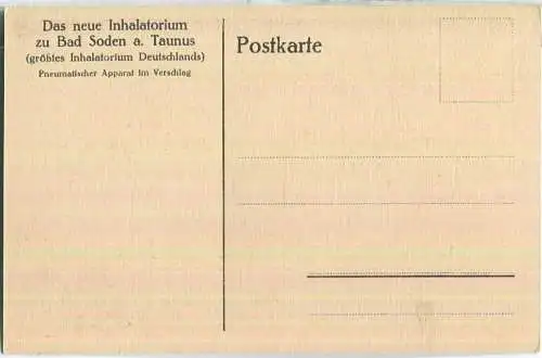 Bad Soden - Inhalatorium - Pneumatischer Apparat - ohne Verlagsangabe