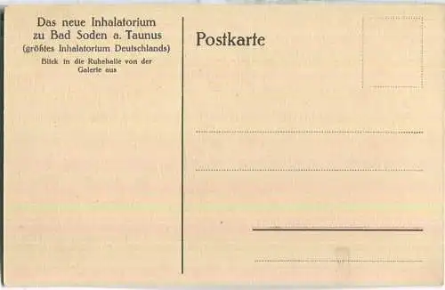 Bad Soden - Inhalatorium - Ruhehalle - ohne Verlagsangabe