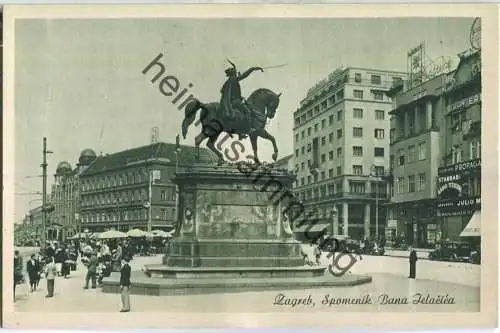 Zagreb - Spomenik Bana Jelacica - ohne Verlagsangaben
