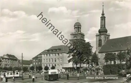 Witten - Kornmarkt - Strassenbahn - Foto-AK - Verlag Cramers Kunstanstalt Dortmund gel. 1968
