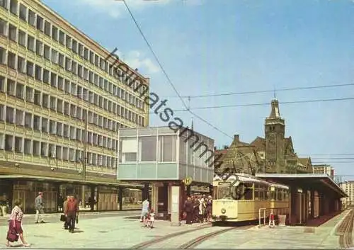 Karl-Marx-Stadt - Zentralhaltestelle - Strassenbahn - AK-Grossformat - Verlag Erhard Neubert Karl-Marx-Stadt