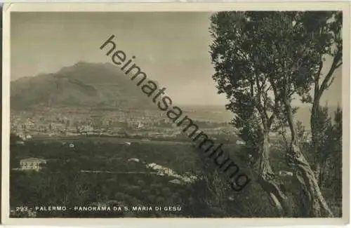 Palermo - Panorama da S. Maria di Gesu - Foto-Ansichtskarte