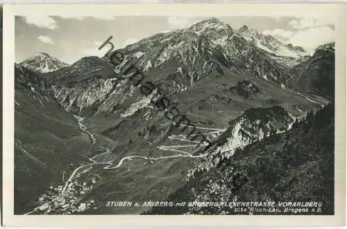 Flexenstrasse - Stuben - Arlberg - Foto-Ansichtskarte - Verlag Risch-Lau Bregenz