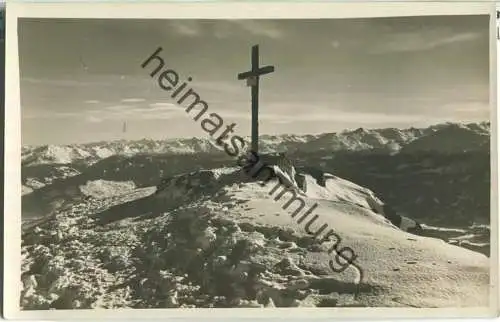 Hafelekarspitze - Kreuz - Foto-AK - Verlag Adolf Künz Innsbruck