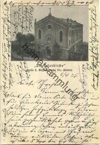 Berlin-Kreuzberg - Jesuskirche - Wassertorstrasse 37a (Garten) - Postkarte dünnes Papier