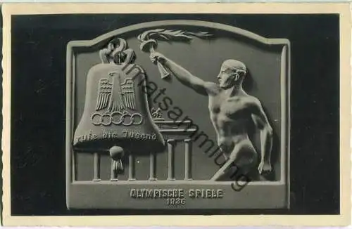 Berlin 1936 - Olympia - Olympische Spiele  - rufe die Jugend - Verlag Bruno Dullien Berlin - Sonderstempel