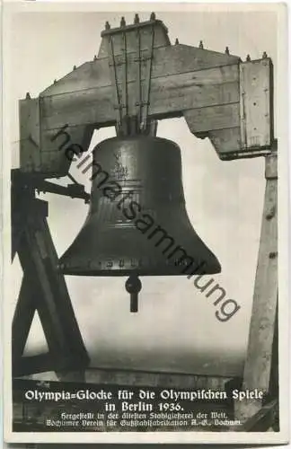 Berlin 1936 - Olympia - Olympia-Glocke  - Foto-Ansichtskarte