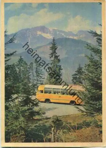 Kraftpostlinie - Berchtesgaden - Vorderbrand - auf der Fahrt nach Scharitzkehl - dünner Karton