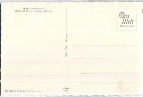 Lahr - Hohengeroldseck - Foto-Ansichtskarte  - Verlag Gebr. Metz Tübingen - ca. 50er Jahre