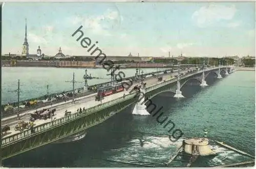 St. Petersburg - Rue de Troitzky - Strassenbahn - Rückseite beschrieben 1911