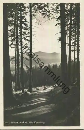 Schierke - Wurmberg - Foto-AK - Verlag U. Bornemann Blankenburg gel. 1929